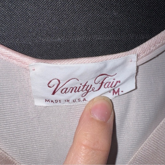 Vintage Vanity Fair Nylon Light Pink Sleeveless Nightgown Peignoir Womens size M - Picture 7 of 8